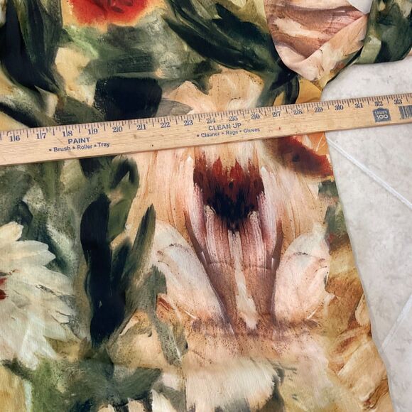 Suzanne Betro 3X simi Sheer Floral Romantic Blouse Fall spring keyhole pop over - Picture 8 of 11